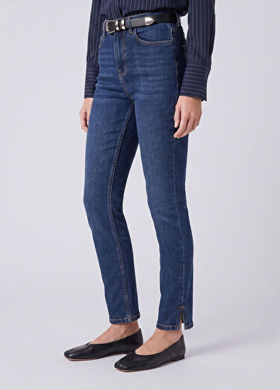 Beymen Club Slim Straight Fit Dark Blue Jeans - 3