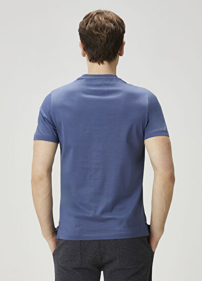 Pal Zileri Koyu Mavi Basic T-shirt - 4