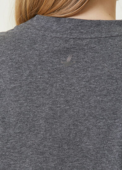 Beymen Club Antrasit Melanj V Yaka Basic T-shirt - 4