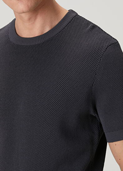 Beymen Club Antrasit Petek Örgü Dokulu Triko - 6