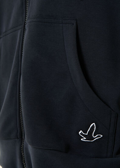 Beymen Club Siyah Kapüşonlu Kontrast Biyeli Sweatshirt - 6