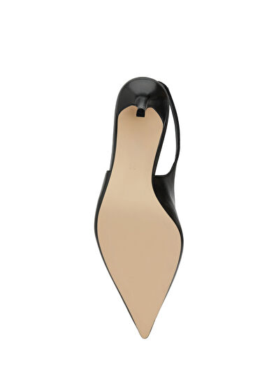 Beymen Club Siyah Deri Topuklu Ayakkabı - 5