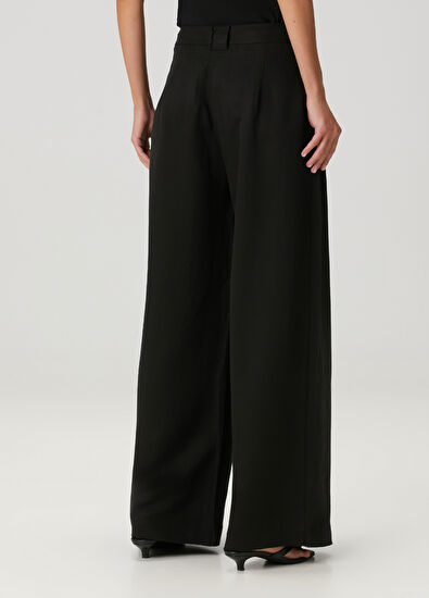 St. Agni Siyah Pileli Pantolon - 4