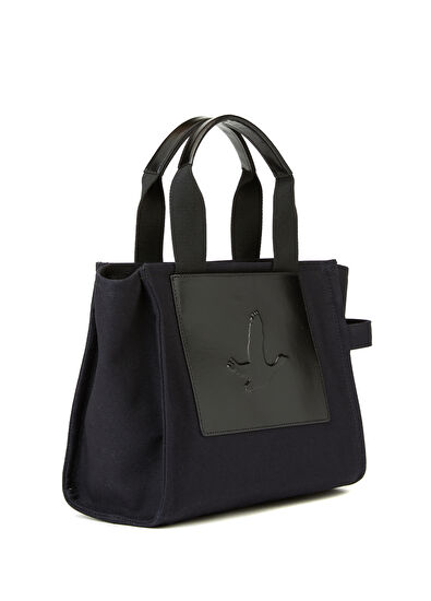 Beymen Club Black Tonal Logo Women's Crossbody Bag - 3