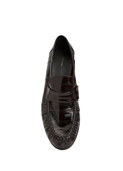 Kahverengi Kadın Deri Loafer - Görsel 5