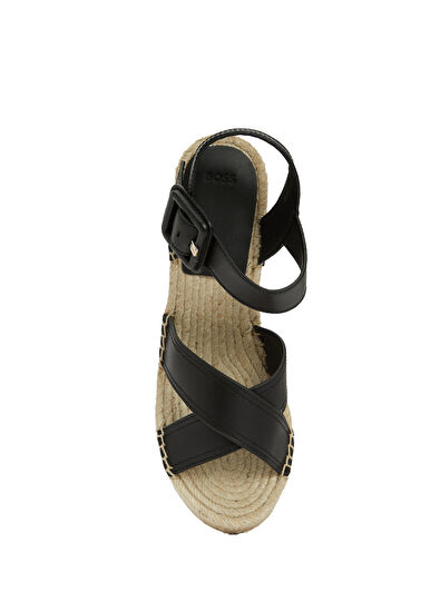 Siyah Jüt Detaylı Kadın Espadril - Görsel 5