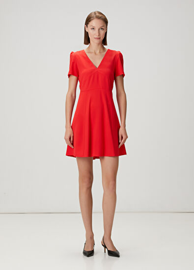 Beymen Club Nar Çiçeği Mini Krep Elbise - 3