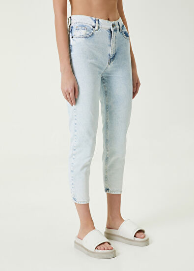 Beymen Club Slim Mom Fit Açık Mavi Jean Pantolon - 3