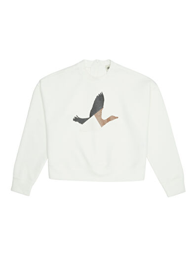 Ekru Logo Baskılı Sweatshirt Beymen Club Ekru Logo Baskılı Sweatshirt - 7