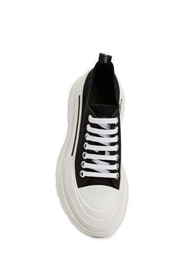 Alexander McQueen Black White Women's Sneakers - 4