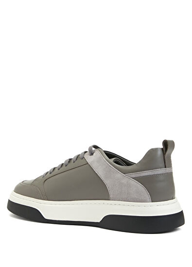Beymen Club Grey Men's Leather Sneakers - 3