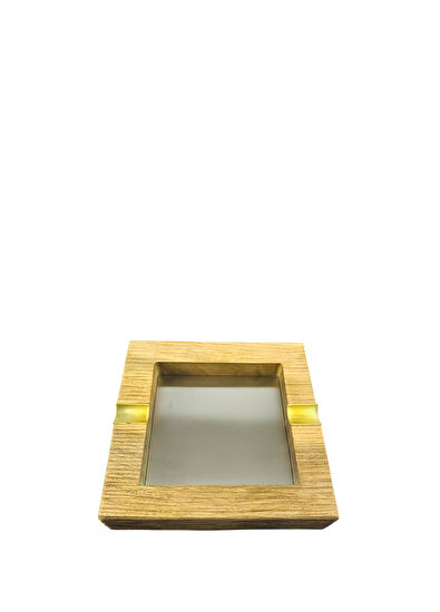 Woodstory Design Cigar Ashtray With Brown Membrane - 7