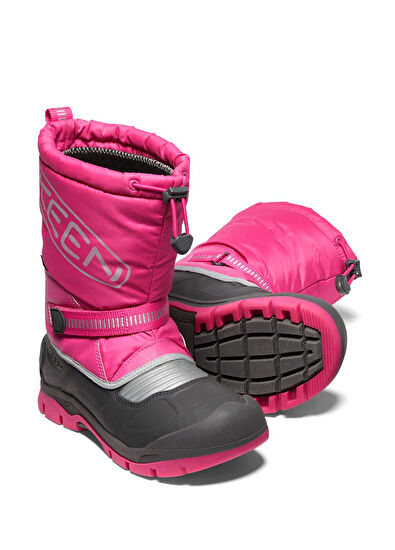 Keen Snow Troll Fuchsia Purple Silver Waterproof Unisex Kids Boots - 5
