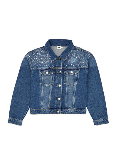 Beymen Club Blue Stone Embroidered Denim Jacket - 7