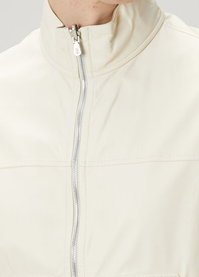 Brunello Cucinelli Beyaz Çift Taraflı Deri Mont - 6