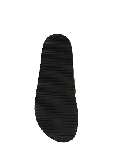 Beymen Club Black Cross Straps Men's Leather Slippers - 5