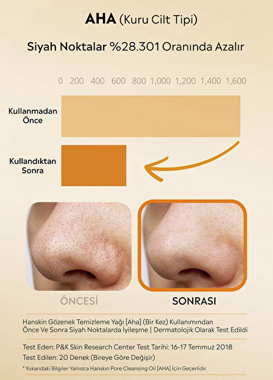 Hanskin Pore Cleansing Oil Aha Kuru Ciltler İçin Gözenek ve Makyaj Temizleme Yağı 300 ml - 7