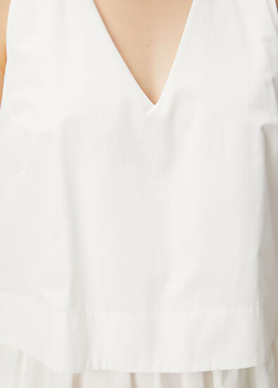 Beymen Club White Two-Piece Midi Flared Taffeta Dress - 6