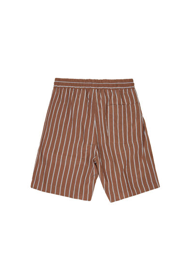 Beymen Club Brown Striped Shorts - 5