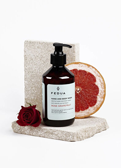 Fedua Hand And Body Lotion Rose Grapefruit Moisturizing Body Lotion 300 ml + Hand And Body Wash Rose Grapefruit Shower Gel 300 ml Skin Care Set of 2 - 3