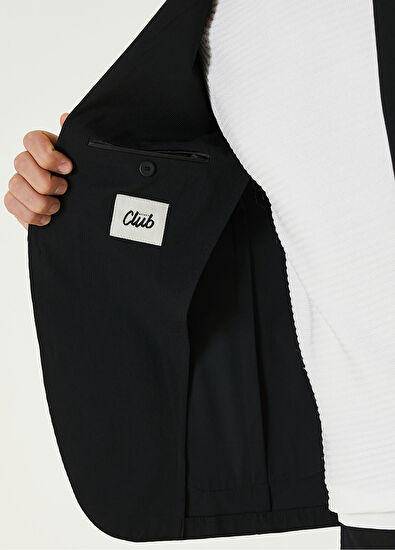 Beymen Club Slim Fit Black Wicking Textured Suit - 10
