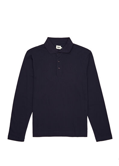 Comfort Fit Navy Blue Polo Sweatshirt Beymen Club Comfort Fit Navy Blue Polo Sweatshirt - 7