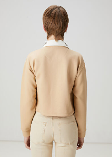 Beymen Club Bej Taş Detaylı Sweatshirt - 4
