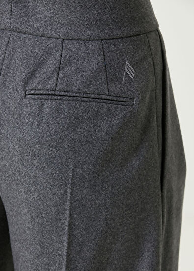 The Attico Gri Pile Detaylı Yün Pantolon - 4