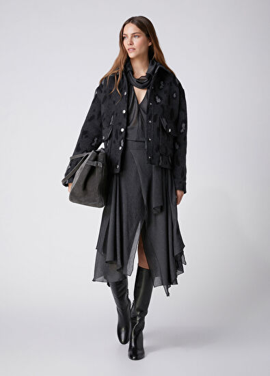 Beymen Club Anthracite Leopard Print Jacket - 3