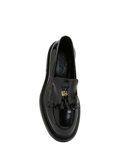 Siyah Kadın Deri Loafer Beymen Club Siyah Kadın Deri Loafer - 4