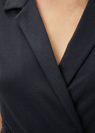 Beymen Club Antrasit Anvelop Pike Mini Modal Elbise - 7