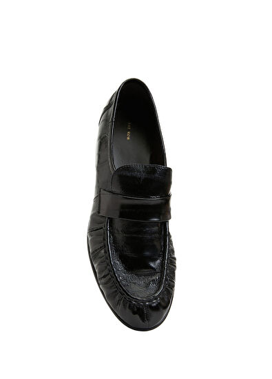 Siyah Kadın Deri Loafer - Görsel 6