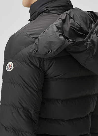 Siyah Kapüşonlu Puff Mont - Görsel 8