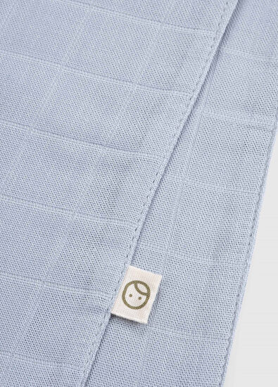 Little Gusto Blue Organic Cotton Muslin Baby Shoulder Mouth Diaper Set - 5