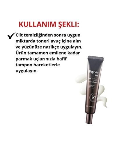 MEDIPEEL Peptide Bor Tox Eye Cream Peptit Kompleksi İçeren Lifting Göz Kremi 40 ml - 5