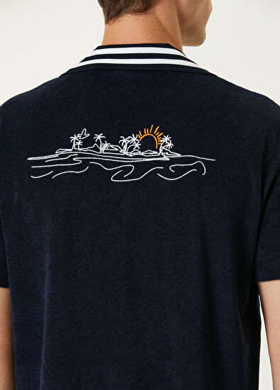 Beymen Club Navy Blue Terry Textured T-shirt - 9