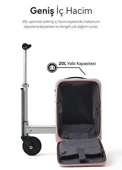 Airwheel SE3SL Pink Electric Ride-On Cabin Size Scooter Suitcase - 5