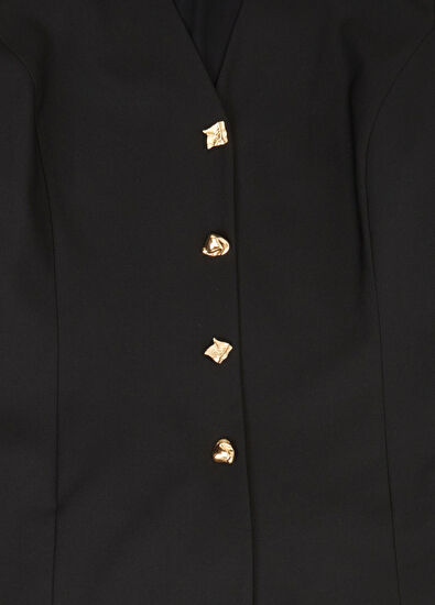 Beymen Club Black Jacket Form Skirt Mini Dress - 5