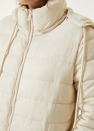 Beymen Club Taş Kapüşonlu Bele Oturan Puff Kaban - 5