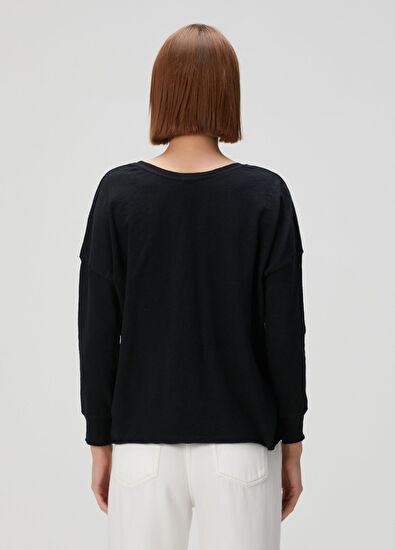 American Vintage Siyah T-shirt - 4