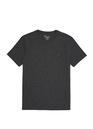 Beymen Club Anthracite Melange Basic T-shirt - 7