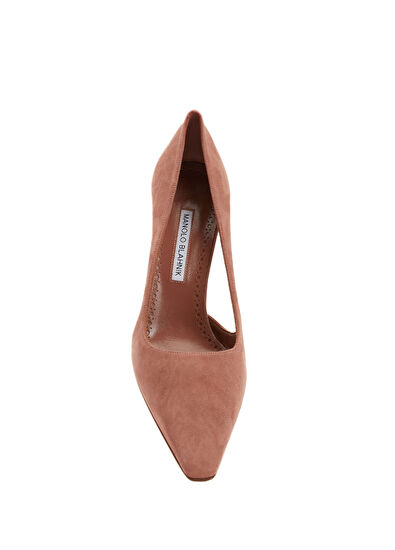 Manolo Blahnik Boukefalos Açık Kahverengi Süet Stiletto - 4