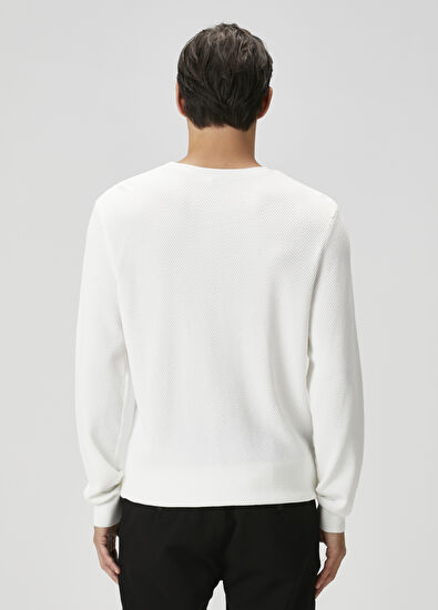 Beymen Club Off-White Honeycomb Knit Textured Sweater - 5