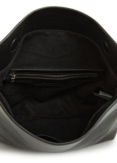 Essentials Siyah Kadın Deri El Portföyü - Görsel 6