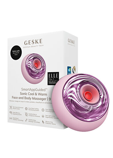 Geske Sonic Cool & Warm Face and Body Massager Pink Titreşimli Led Terapili Yüz ve Vücut Masaj Cihazı - 6