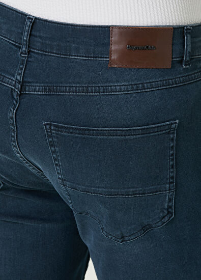 Beymen Club Slim Fit Mavi Örme Jean Pantolon - 5