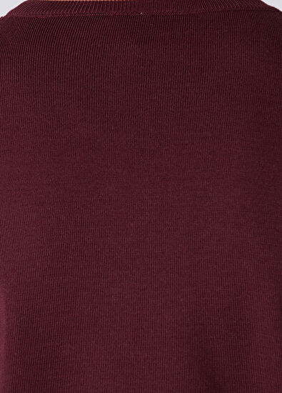 Beymen Club Plum Knitted Detailed Wool Sweater - 7