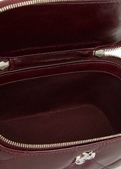 Tory Burch Kira Diamond Dark Burgundy Women's Leather Bag - 5