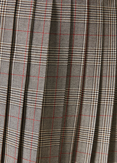 Beymen Club Ekose Desenli Pileli Mini Etek - 5