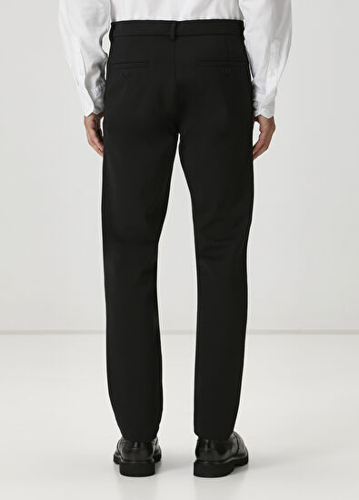 Beymen Club Siyah Beli Kordonlu Örme Chino Pantolon - 3